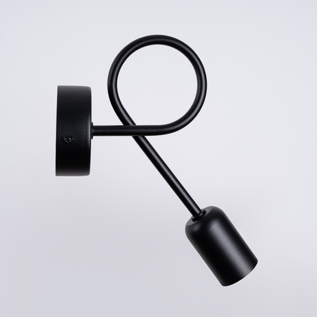 Applique SUPEŁ noire + 1X ampoule LED E27 3000K 7W 760lm