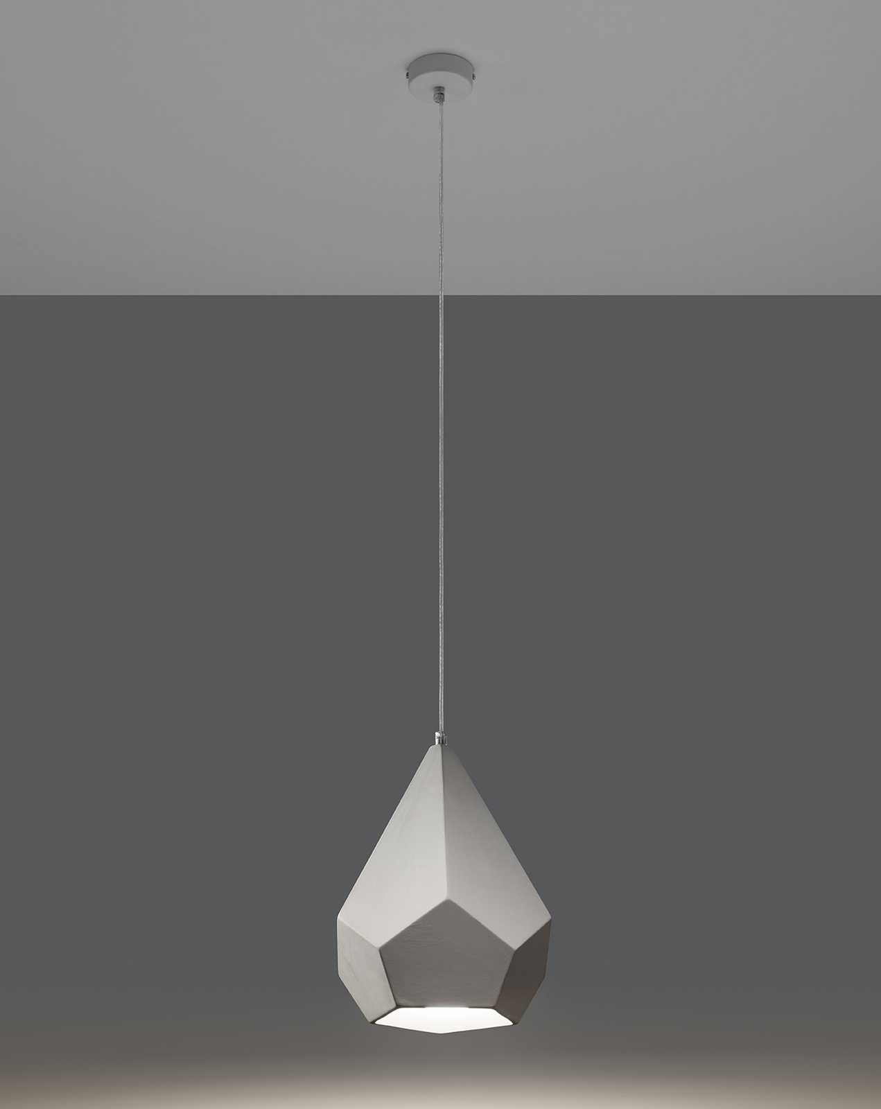 PAVLUS lampe suspendue en céramique blanche + 1x ampoule LED E27 4000K Cold 7,5W 650lm