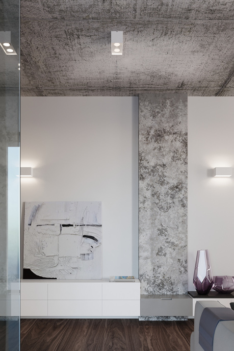 Plafond QUAD MAXI blanc + 2x ampoule LED GU-10 3000K Warm 7W 620lm