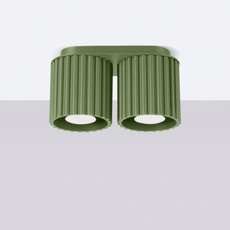 Plafonnier AURA 2 vert olive GU10
