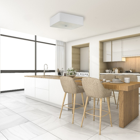 Plafond LOKKO 55 blanc + 5x ampoule LED E27 4000K Froid 7.5W 650lm