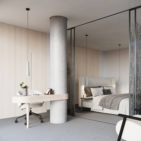 ELECTRA lampe suspendue en béton + 1x ampoule LED GU-10 3000K Warm 7W 510lm