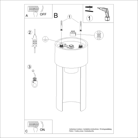 Plafonnier FLASH blanc