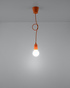 DIEGO 1 lampe suspendue orange + 1x ampoule LED E27 4000K Cold 7,5W 650lm