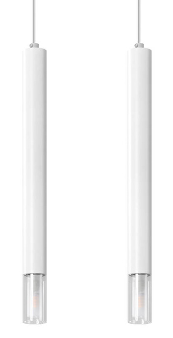 WEZYR 2 lampes suspendues blanches + 2x ampoules LED G9 4000K Cold 4,5W 530lm