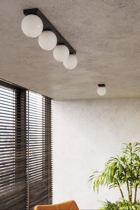 Plafond YOLI 1 noir + 1x ampoule LED G9 4000K froide 4.5W 460lm