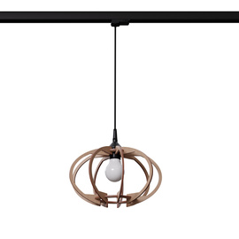 MANDELINO lampe suspendue en bois naturel E27 4000K 7.5W 690lm #B