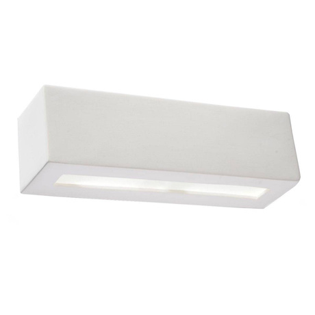 Applique céramique VEGA blanc + 1x ampoule LED E27 4000K Froid 7.5W 650lm