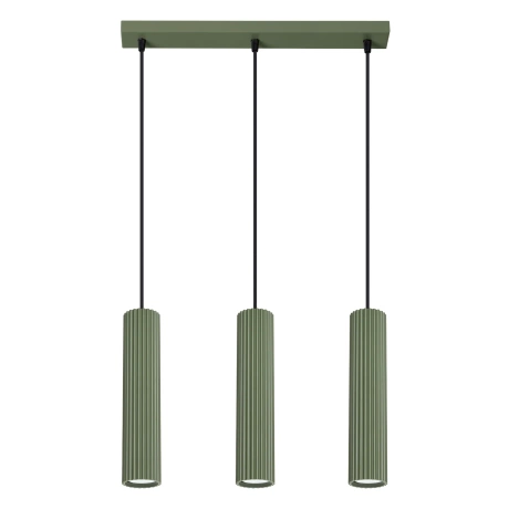 Lampe suspendue KARBON 3L vert olive
