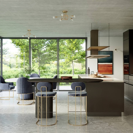 Lustre SUPEŁ 5 or brillant + 5X ampoule LED E27 3000K 7W 760lm