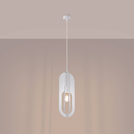 NICUS 1 lampe suspendue blanche + 1x ampoule LED E27 3000K 7W 760lm