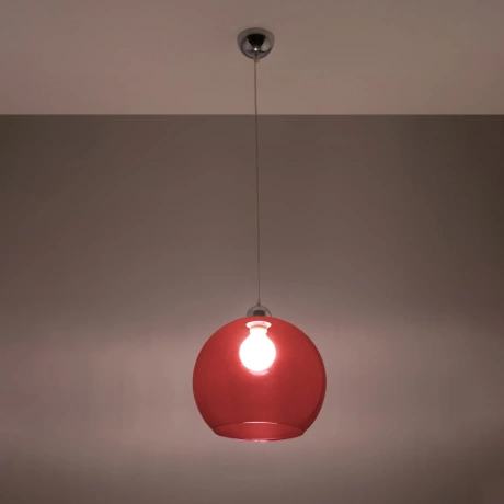 Lampe pendante BALL rouge