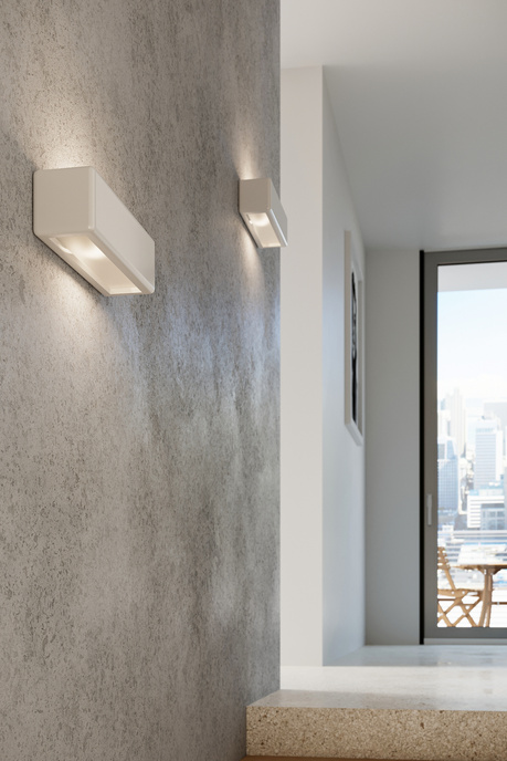 Applique en céramique SUBANI blanc + 1x ampoule LED E27 4000K Froid 7.5W 650lm