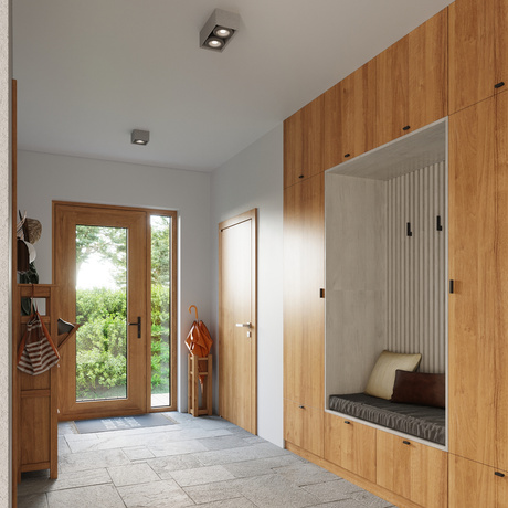 Plafond QUATRO 1 béton + 1x ampoule LED GU10 AR111 3000K Warm 12W 800lm