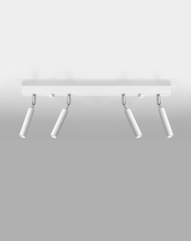 Plafond EYETECH 4 blanc + 4x ampoule LED G9 4000K froid 4.5W 530lm