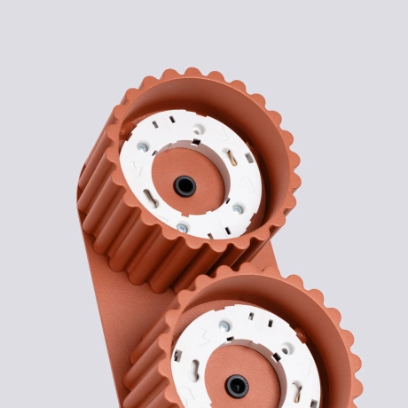 Plafonnier AURA 2 rouge ochra Gx53