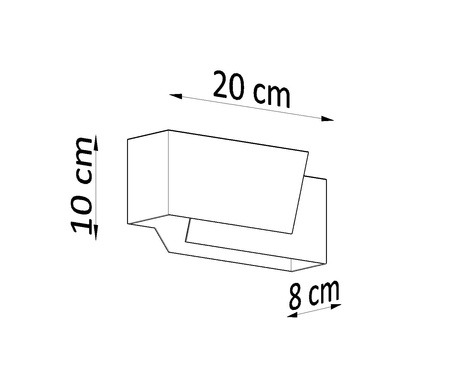 Applique PIEGARE blanc + 1x ampoule LED G9 3000K Warm 4.5W 510lm