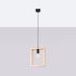 Lampe suspendue ARIES bois naturel + 1x ampoule LED E27 4000K Froid 7,5W 690lm