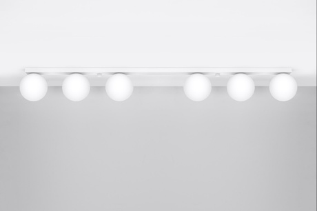 Plafond YOLI 6 blanc + 6x ampoule LED G9 3000K Warm 4.5W 450lm