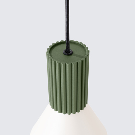 Lampe suspendue ESTRIA 1 beige/vert olive