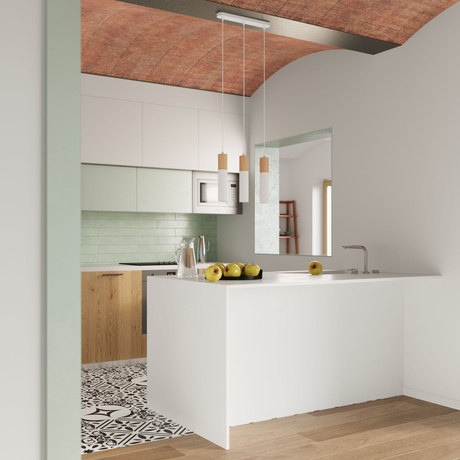 Plafond PABLO blanc + 1x ampoule LED GU-10 4000K Froid 7W 630lm