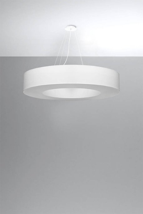 Lustre SATURNO 90 blanc + 8x ampoule LED E27 4000K Froid 7.5W 650lm