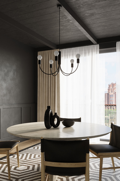 Lustre PICCOLO 5 + 5x ampoule LED E27 4000K Froid 7.5W 650lm