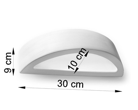 Applique en céramique ATENA 30 blanc + 1x ampoule LED E27 3000K Warm 7.5W 620lm