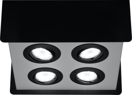 Plafond STEREO 4 blanc/noir