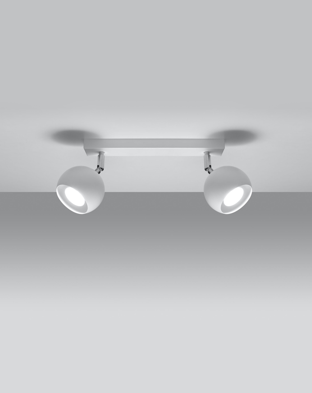 Plafond OCULARE 2 blanc + 2x ampoule LED GU-10 4000K Froid 7W 630lm