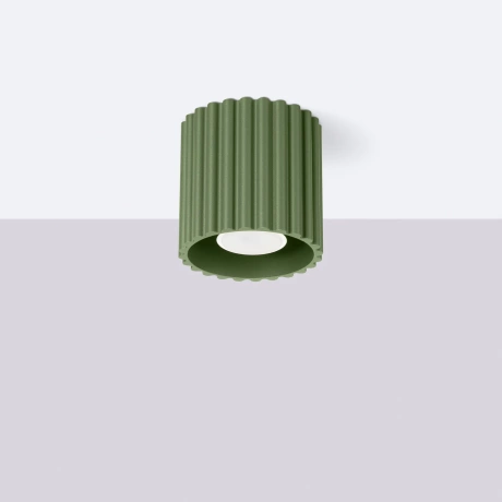 Plafonnier AURA 1 vert olive GU10