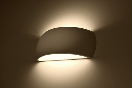 PONTIUS applique murale en céramique blanche + 1x ampoule LED G9 4000K Cold 4,5W 530lm