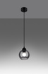 Lampe suspendue ALINO 1 noir +1x ampoule LED E27 3000K Warm 7.5W 620lm