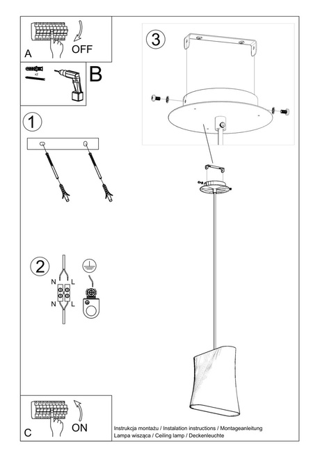 Lustre BLUM 1 blanc +1x ampoule LED E27 4000K Froid 7.5W 650lm