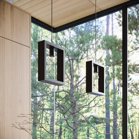 Lampe suspendue ARIES wengé + 1x ampoule LED E27 4000K Cold 7,5W 690lm