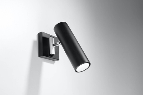 Applique DIREZIONE noire + 1x ampoule LED GU-10 3000K Warm 7W 620lm