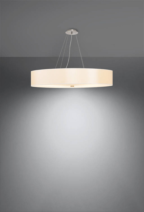 Lustre SKALA 90 blanc + 6x ampoule LED E27 3000K Warm 7.5W 620lm