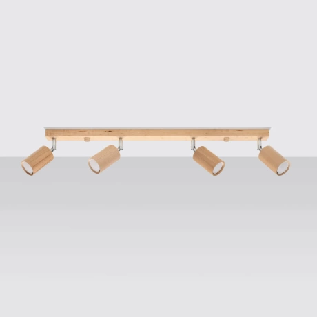 Plafonnier BERG 4 en bois naturel