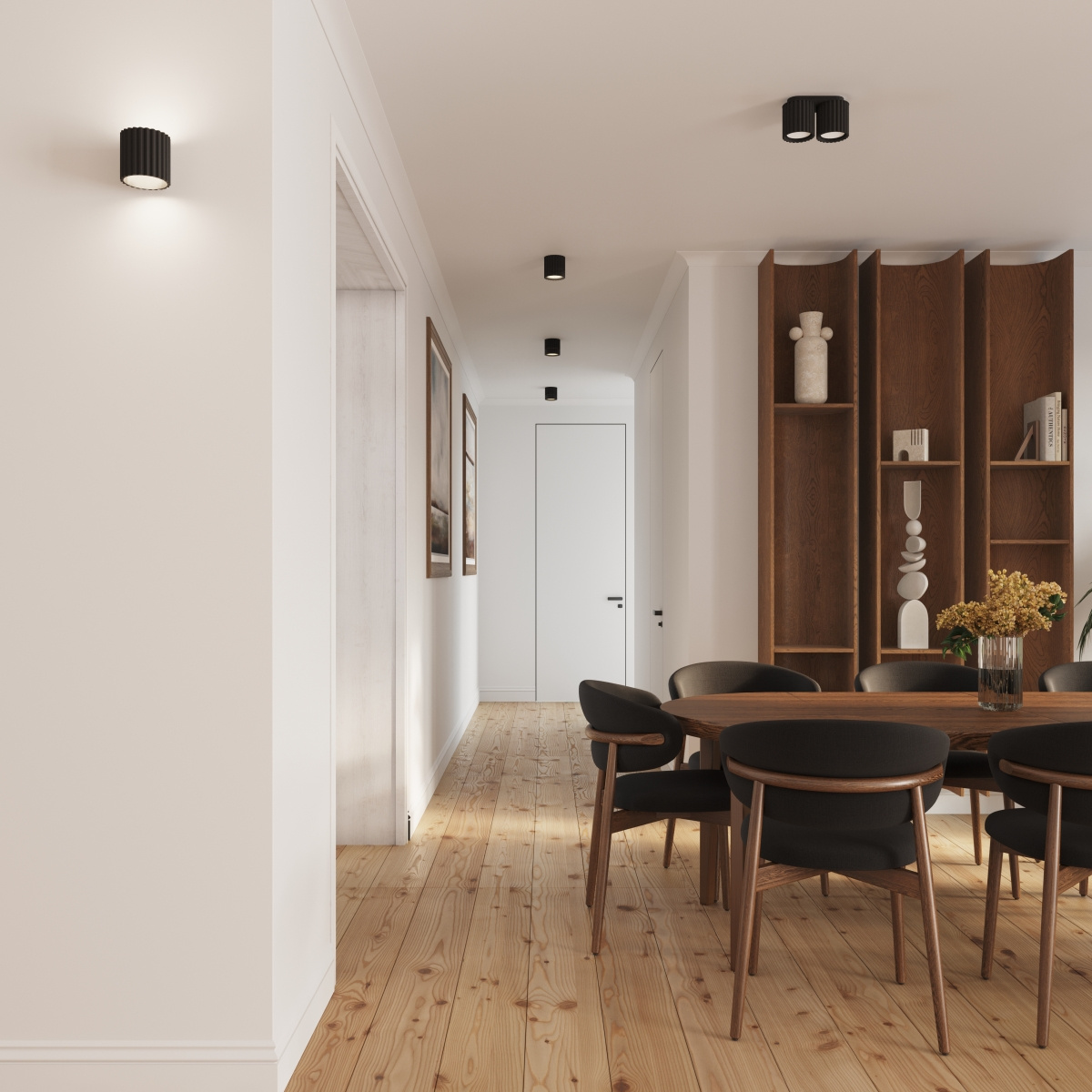 Plafonnier AURA 1 noir GU10