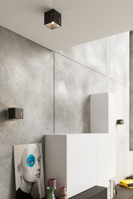 Plafond PIXAR noir + 1x ampoule LED G9 4000K froide 4.5W 530lm