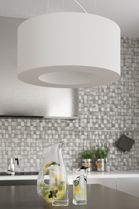 Lustre SATURNO 50 blanc + 5x ampoule LED E27 3000K Warm 7.5W 620lm