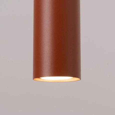 Lampe suspendue LAGOS 3L rouge ocre
