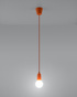 DIEGO 1 lampe suspendue orange + 1x ampoule LED E27 4000K Cold 7,5W 650lm
