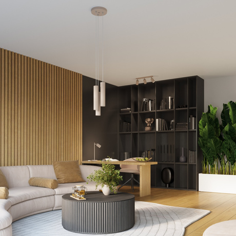 Lampe suspendue KARBON 3P taupe