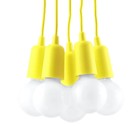Lampe pendante DIEGO 5 jaune