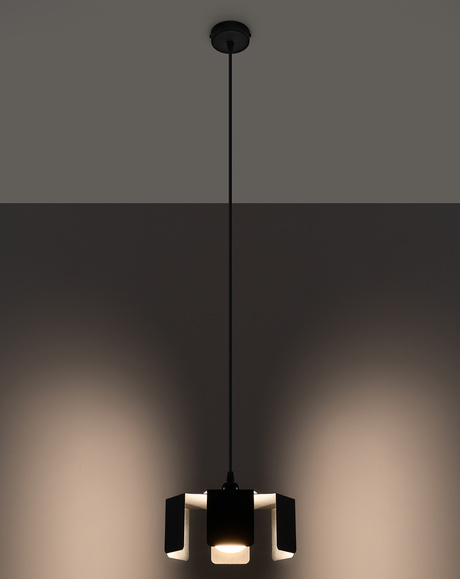 Lampe suspendue TULIP noire + 1x ampoule LED E27 4000K Cold 7,5W 650lm