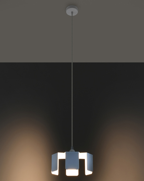 TULIP lampe suspendue blanche + 1x ampoule LED E27 3000K Warm 7,5W 620lm