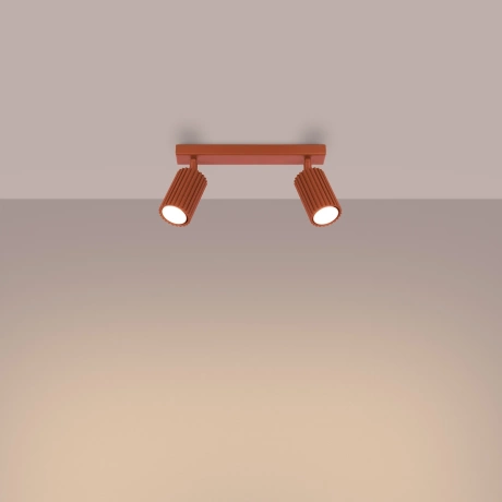 Plafonnier KARBON 2 rouge ocre