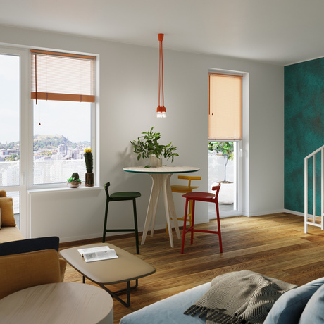 DIEGO 5 lampe suspendue orange + 5x ampoule LED E27 4000K Froid 7,5W 650lm