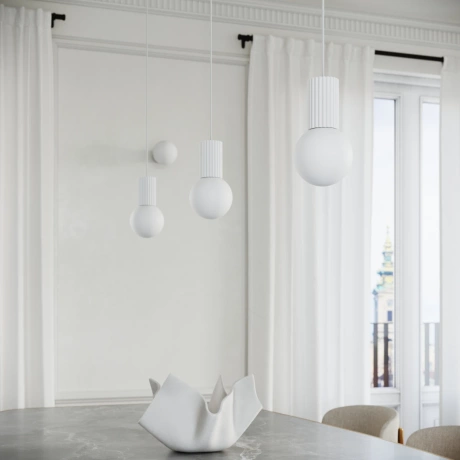 Lampe suspendue HALO 3P blanc